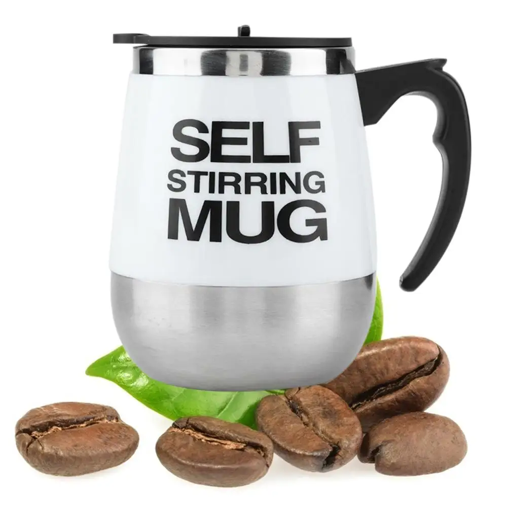 Stainless Steel Self Stirring Mug Double Insulated Coffee Milk Magnetic Cup Automatic Coffee Magnetic Cup Efficient for Coffee