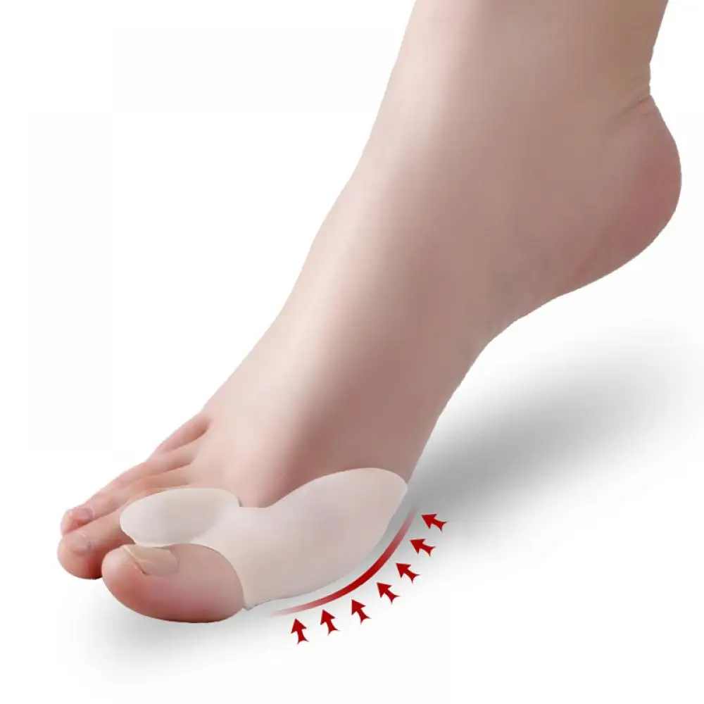 2Pcs=1Pair Silicone Toes Separator Bunion Bone Ectropion Adjuster Toes Outer Appliance Foot Care Tools Hallux Valgus Corrector