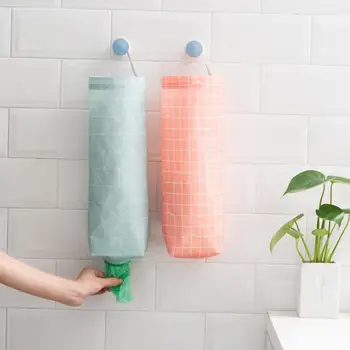 

Hanging Garbage Bag Storage Organizer Wall Mount Storage Dispenser Reusable Grocery Bags Holder Kitchen Accessories