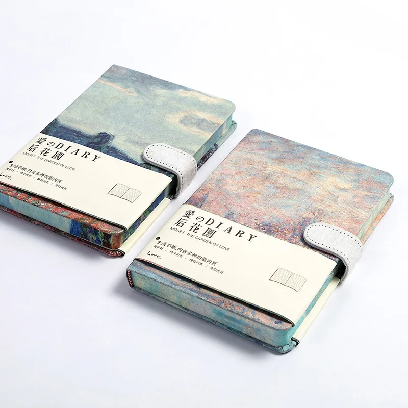 

1 pcs Monet Stationery Paper Notebook Creative Kraft Blank/Grid/Weekly Plan Paper Planner Sketchbook Agenda Diary Notebooks