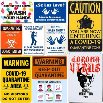 

Wash Your Hands Plaque Metal Tin Sign Bar Cafe Pub Home Outdoor Decor Keep Out Warning Sign Don't Enter Poster MN156