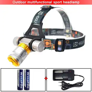 

Wasafire XML-T6 Waterproof Diving Headlight Forehead Torch Scuba Light 3800LM 5 Modes Dive Headlamp with 18650 Battery+Charger