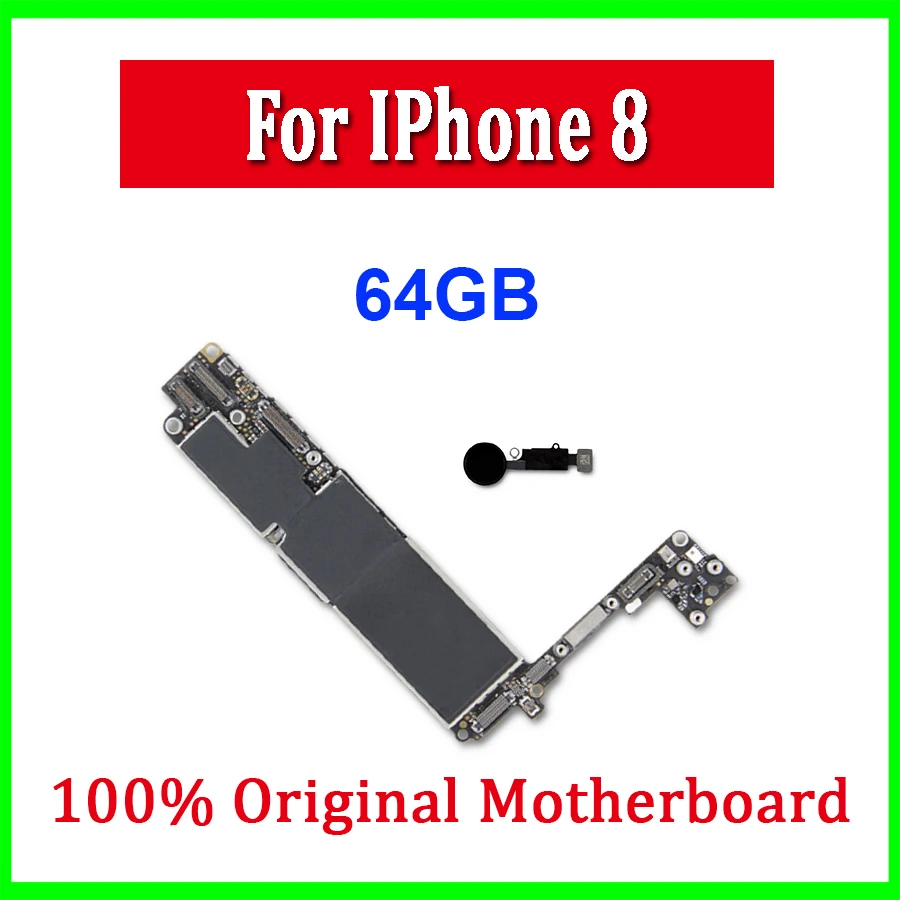 64 Гб 256 для iPhone 8 материнская плата без вентиляционных отверстий с сенсорным ID Заводская Разблокировка для iPhone 8 материнскую плату с полным набором чипов и без iCloud