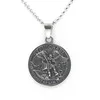 Stainless Steel Gold Silver Color Saint Michael Pendant Prayer Angel Necklace With Chain 4