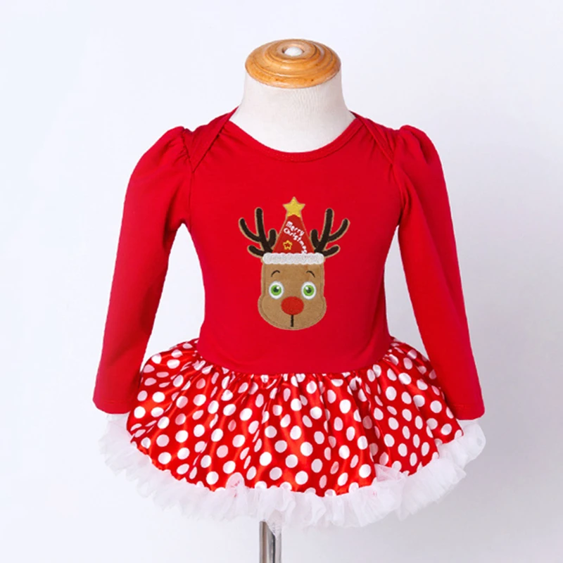 Jurk/рождественское платье для маленьких девочек; новогодние красные платья с длинными рукавами для новорожденных; сезон осень-зима; новогодние вечерние бальные платья; детское платье