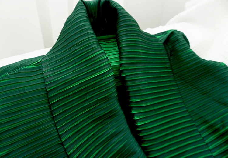 Miyake плиссированный шарф воротник Тренч винтажный Однотонный Регулируемый пояс с широкой талией открытый стежок длинное пальто японский стиль осень женский