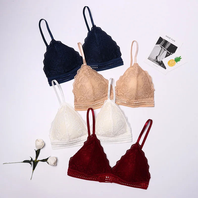 Женский бесшовный кружевной бюстгальтер с глубоким v образным вырезом во французском стиле, беспроводное тонкое нижнее белье, сексуальное нижнее белье, мягкие бюстгальтеры для женщин|Бюстгальтеры|   | АлиЭкспресс