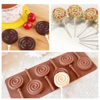 

1PCS Silicone Lollipop Mold Multiple Patterns Silicone Baking Mold DIY Baking Cake Decoration Tool