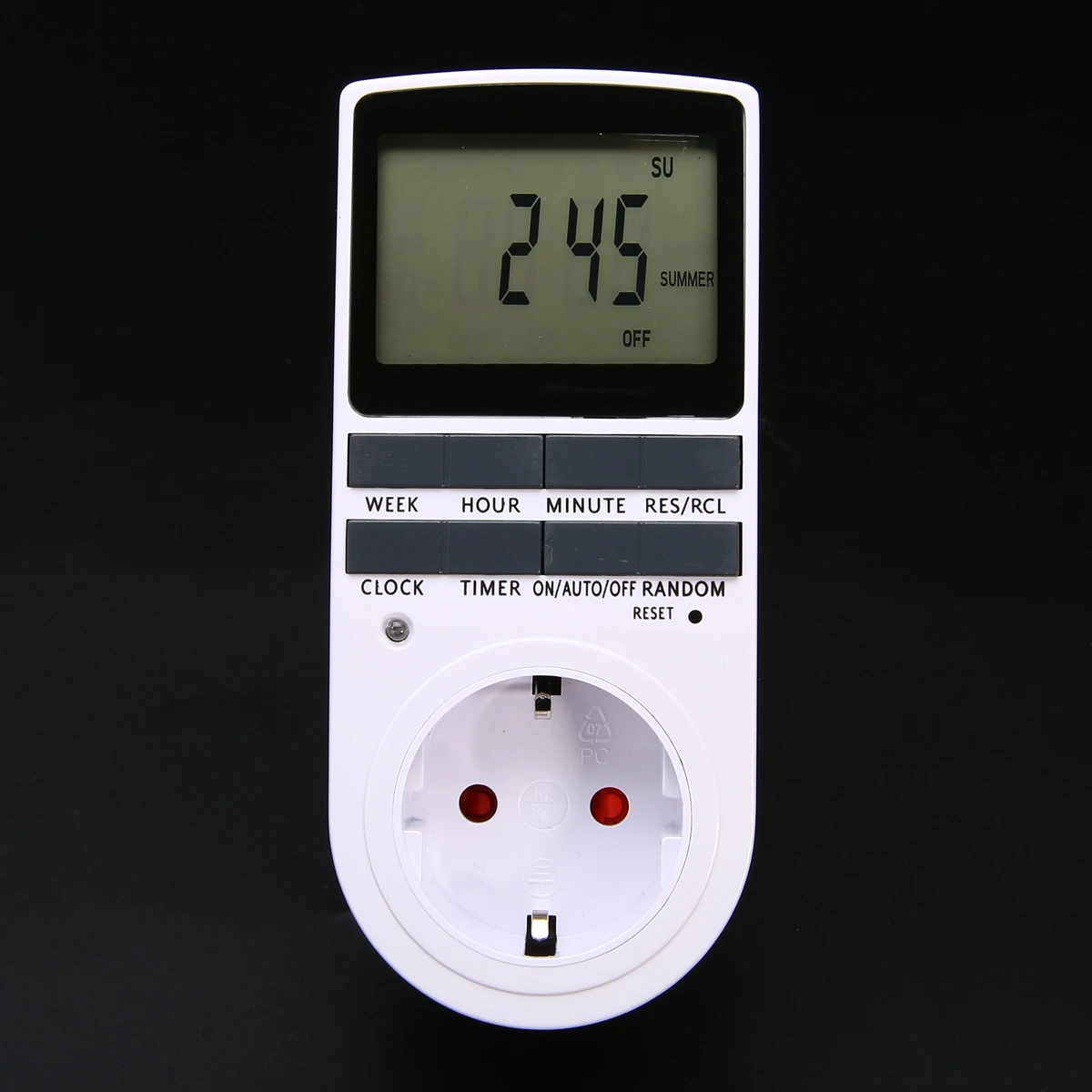 EU Plug Kitchen  Digital Timer Socket LCD 230V-AC / 16A /3680W Timer Switch Socket 12/24 Hours Kitchen Cooking Timing Tool