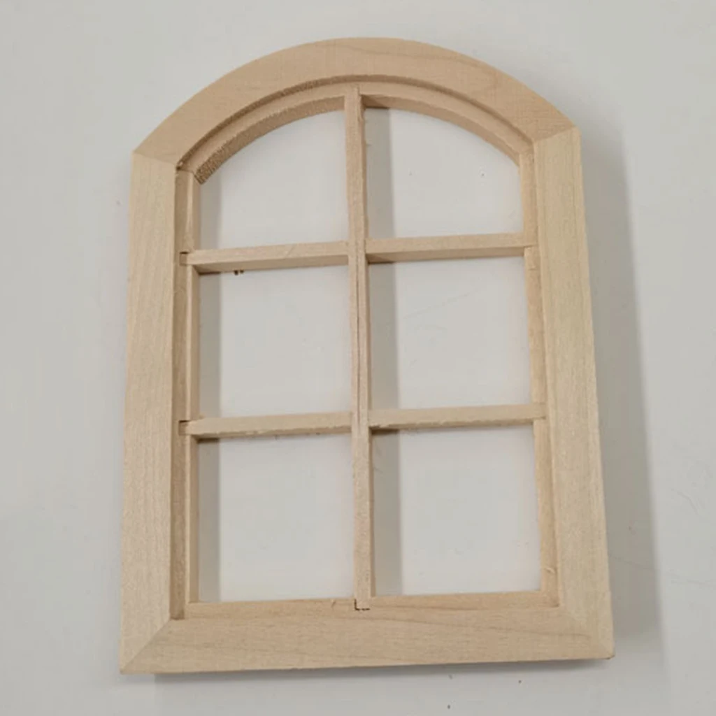 Doll House Windows Model Unpainted Mini Furniture Decoration DIY | Игрушки и хобби