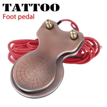 SPARK профессиональная татуировка педаль медный ножной переключатель контроллер с кабелем для тату машина питание+ 1,8 м линия, застежка клип