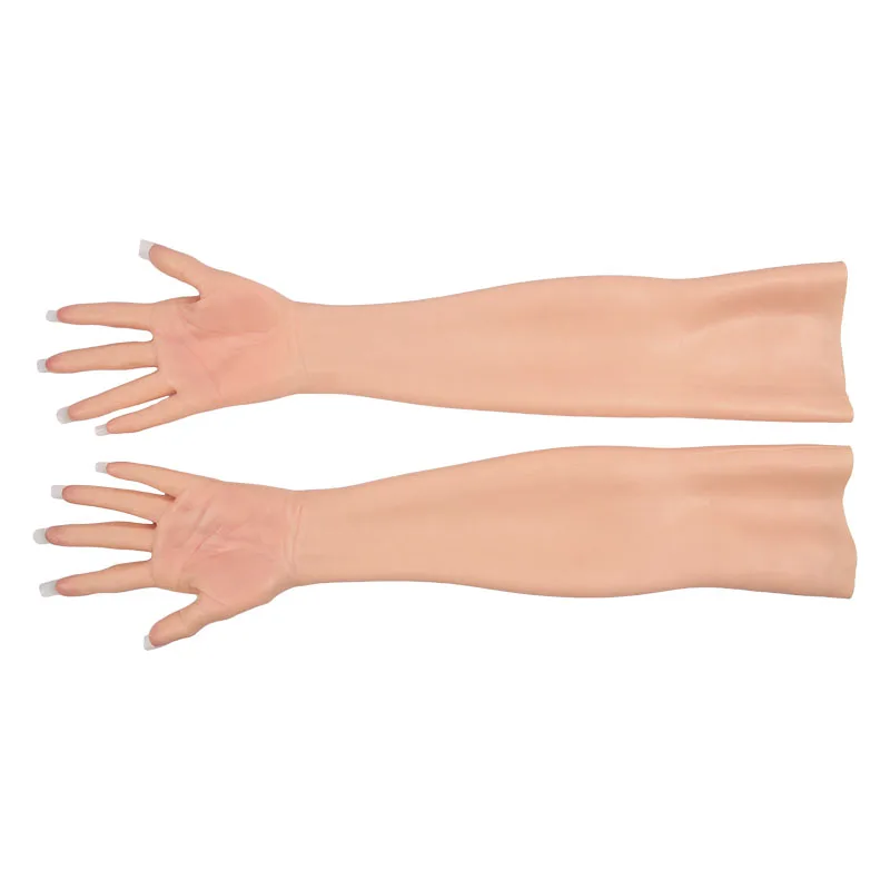 2019 Silicone Female Hand Gloves Sleeve Highly Simulated Skin Artificial Arms Cover Scars