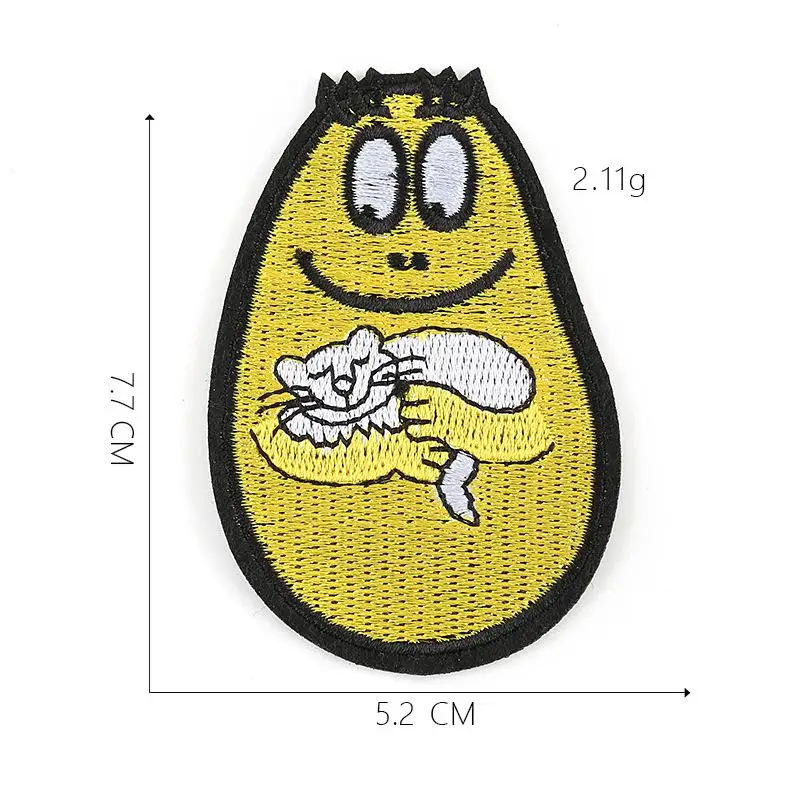 Barbapapa мультяшный значок Баба папа вышивка льготы аксессуары для одежды железные нашивки - Цвет: Медь