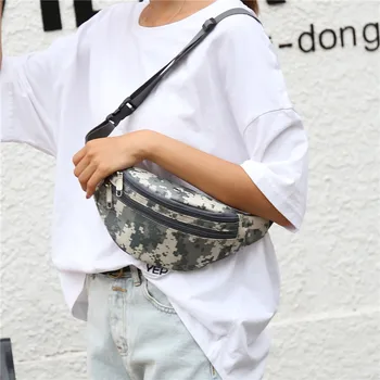 

Fanny Pack Large Capacity Camouflage Print Waist Hip Bag with Adjustable Belt for Workout Vacation Hiking Fashion High Capacity