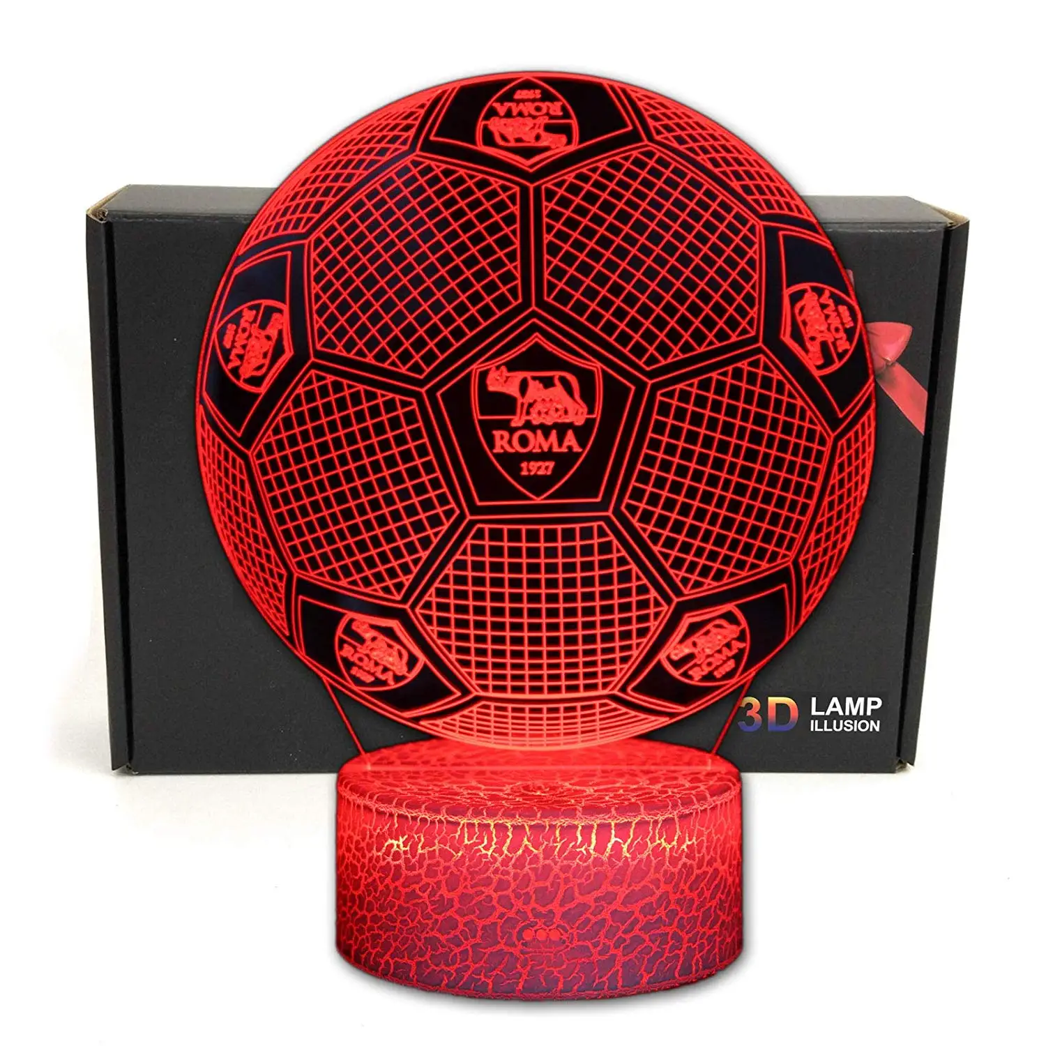 

Football Shape 3D Optical Illusion Smart 7 Colors LED Night Light Table Lamp with USB Power Cable Rome