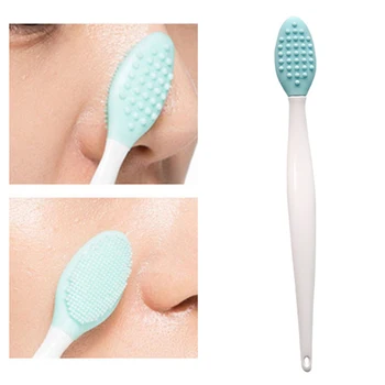 

Double Side Facial Cleansing Brush Nose Clean Remove Blackhead Pore Cleanser Waterproof Silicone Cleansing Tools Face Skin Care