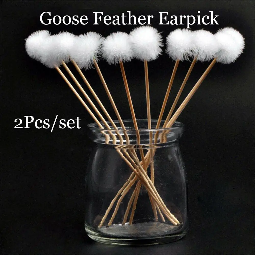 Big Sale Ear-Cleaner Earpick-Wax Bamboo-Handle Ear-Dig-Tools 2pc Curette Goose Adult AjXNegGz95O