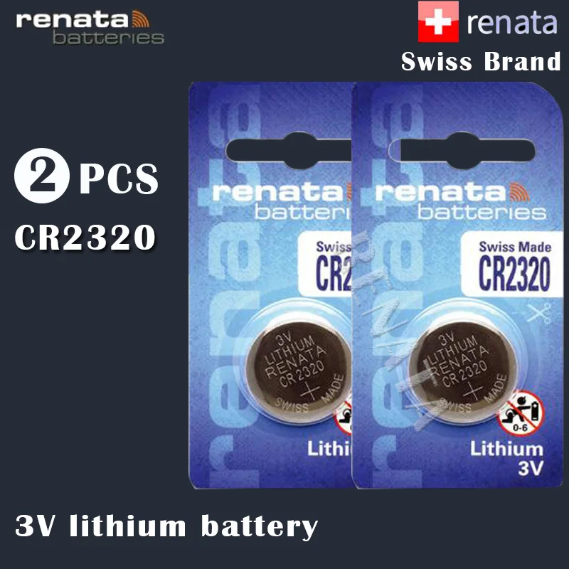 2 шт. 100% оригинальный новый литиевых батарей renata 2320 CR2320 150 мАч для ключа автомобиля