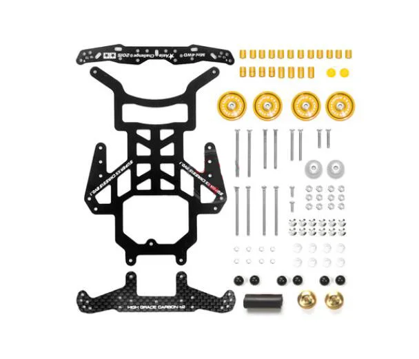 Супер XX/SX/SXX EVO.1 шасси 94780 Обновление части набор FRP из углеродного волокна шасси роликовый комплект для Tamiya мини 4WD гоночная модель автомобиля - Цвет: golden