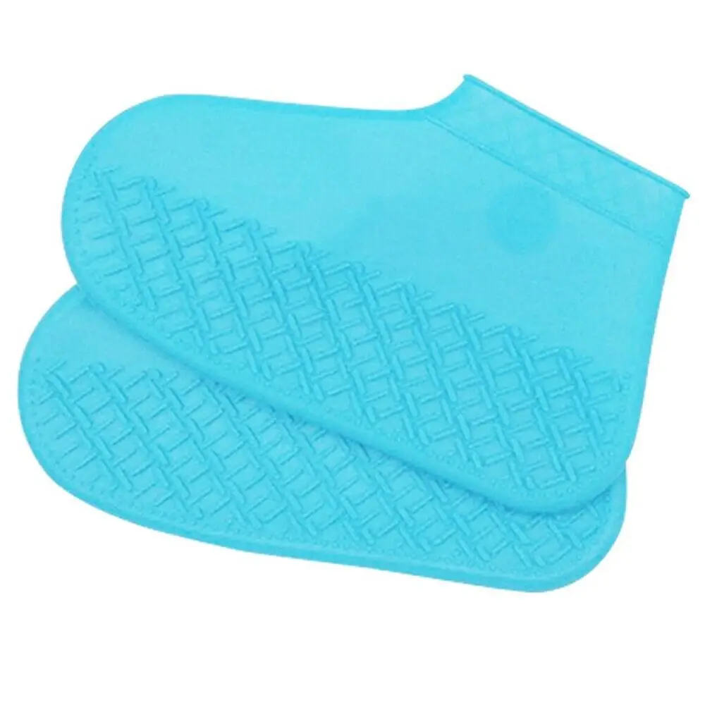 Light blue Силиконовые галоши дождь водонепроницаемый бахилы протектор перерабатываемые удобные износостойкие прочные HG14182-HG14202 - Цвет: Light blue