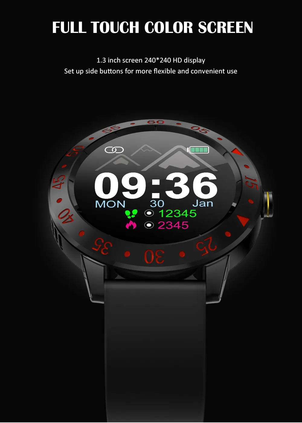 best gift to girlfriend full touch color screen smart watch long standby Multi-Language Weather push music control smart band