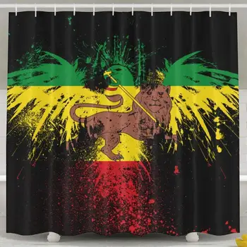 

Lion of Jamaica Eagle Shower Curtain, Custom Waterproof Fabric Shower Curtain Sets Decoration 72 x 72
