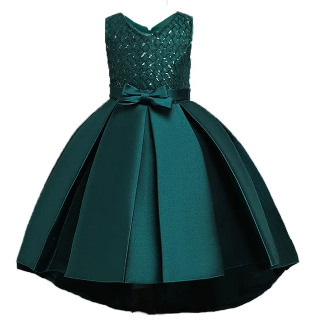 Свадебное платье с цветочным узором для девочек; коллекция года; летнее платье принцессы для маленьких девочек на день рождения; вечерние платья для девочек; одежда для детей - Цвет: Green