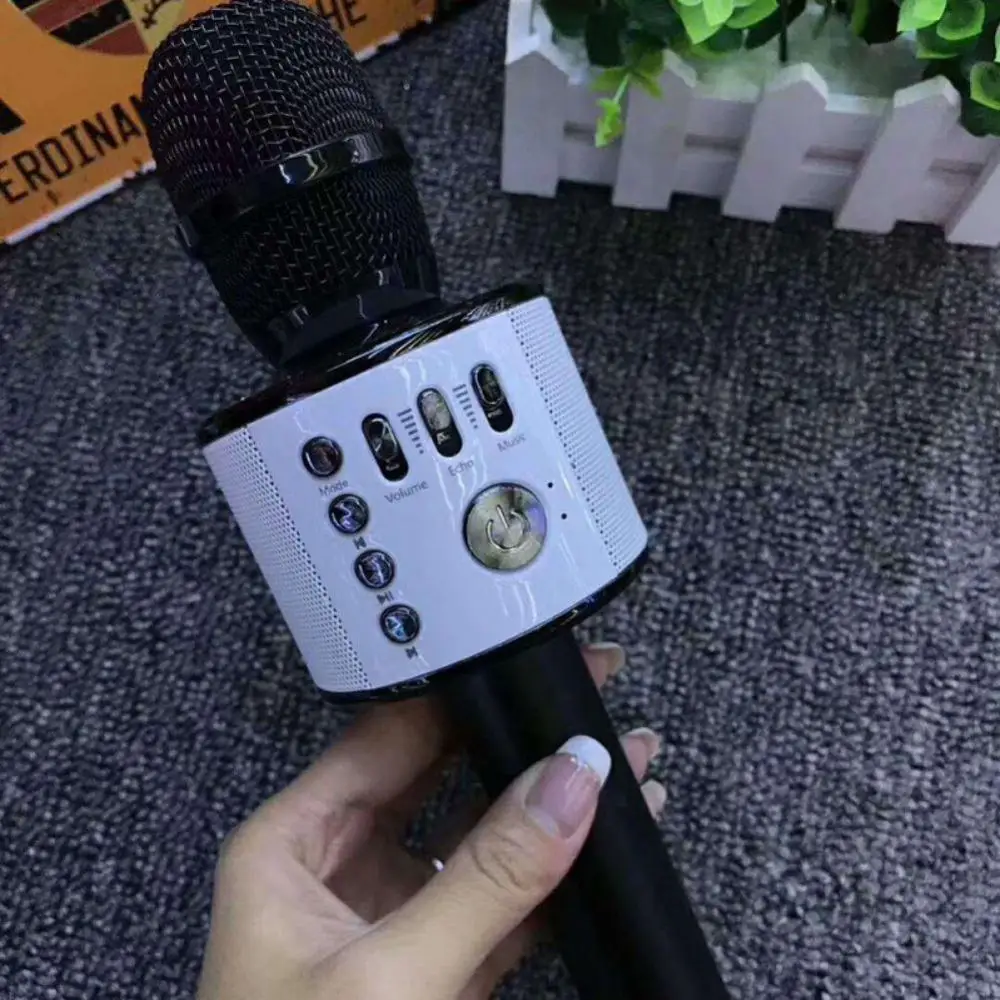 As picture shows K38 беспроводной bluetooth-микрофон для караоке ручной KTV домашний микрофон динамик плеер профессиональные микрофоны с коробкой - Цвет: As picture shows