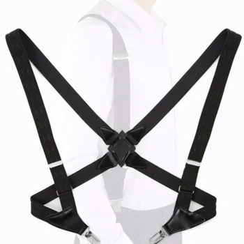 

Men's Suspenders with 2 Side Clips, 1 inch Wide Braces Heavy Duty