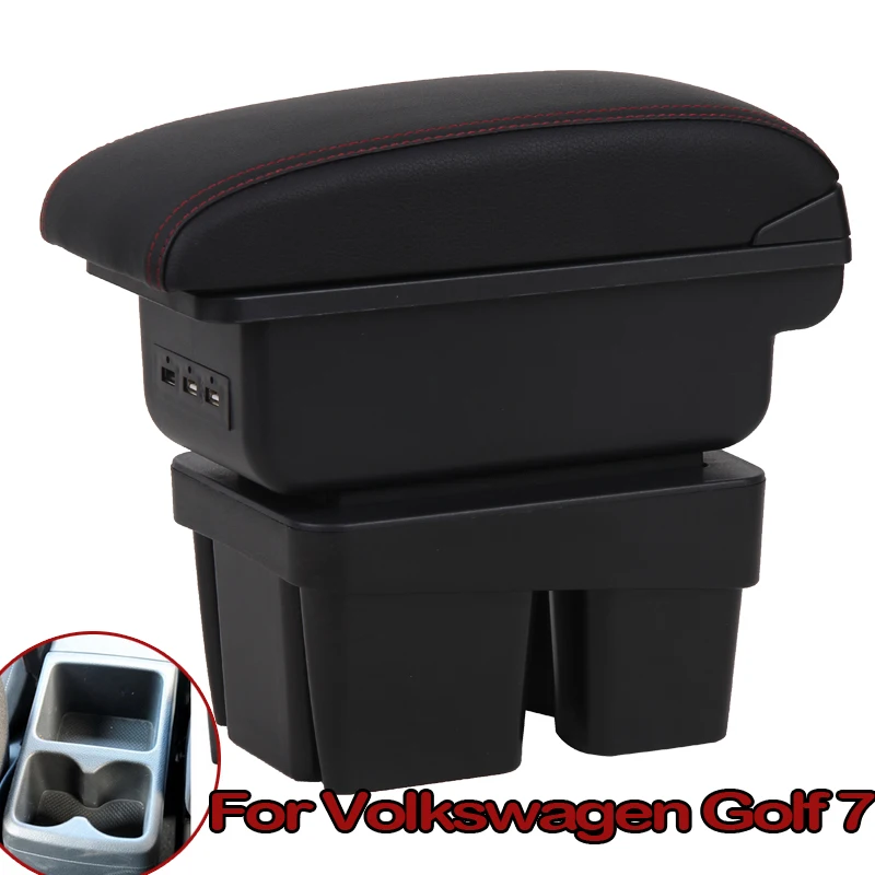 Коробка для хранения подлокотник для VW Golf Mk7 7 2013- центральная консоль для хранения Коробка для хранения аксессуаров
