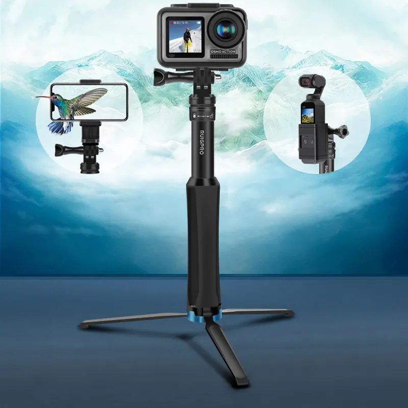 Экшн камера для дайвинга Выдвижная алюминиевая селфи палка Go Pro монопод GoPro HERO 7 6/5