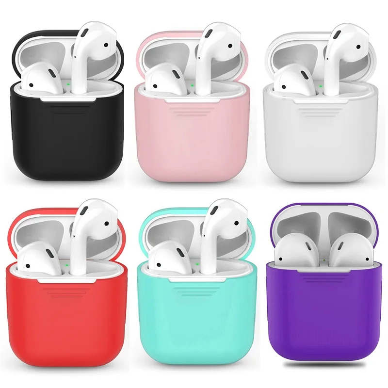 

Air pods Silicone Bluetooth Wireless Earphone Case For AirPods Protective Cover Skin Accessories for Apple Airpods Charging Box