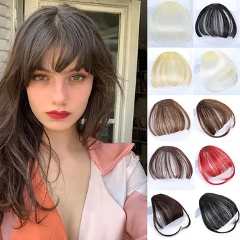

DIANQI synthetic air bangs clip in hair bangs synthetic wig fake bangs hair piece clip in black blone hair extensions