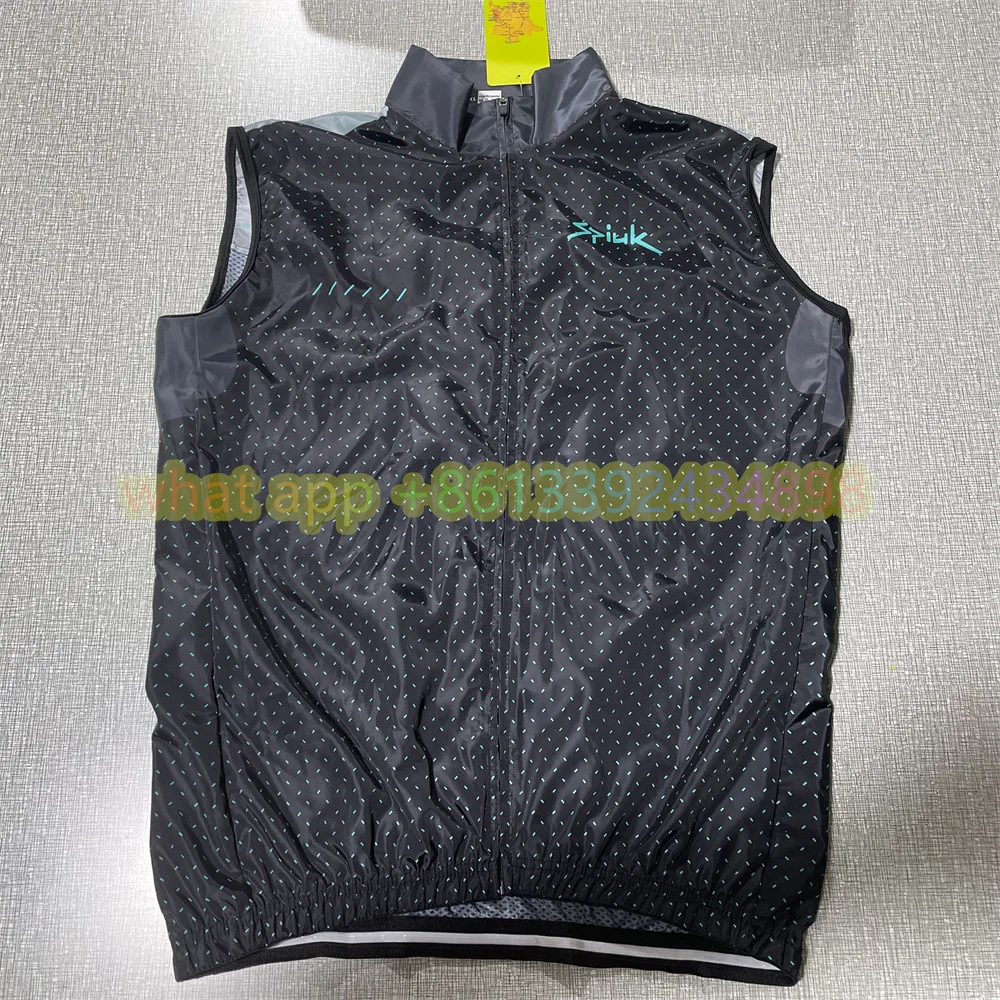 Windproof Cycling Vest for Men, Lightweight, Pro Team, Keep Dry, MTB Wind