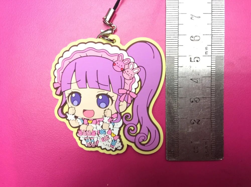 Оригинальная японская фигурка аниме Pripara резиновый силиконовый ремешок|Брелоки|