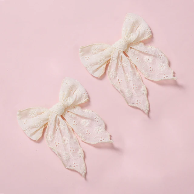 2Pcs Hair Pins For Baby Girls Hair Clips Bows Barrette Princess Clip Children Kinder Haar Accessoires Jacquard Hairpin Hairgrip 13