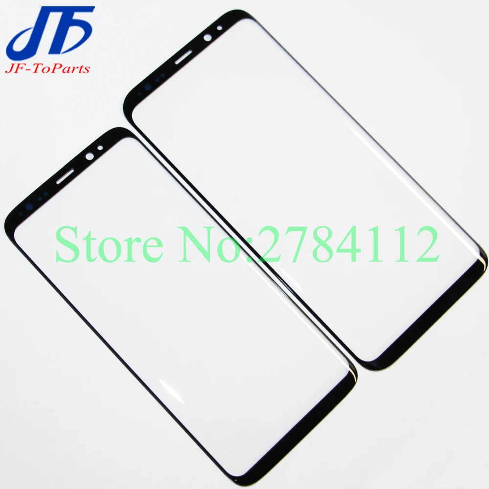 30 шт. сменная сенсорная панель для samsung Galaxy S8 G950 G950F 5," /S8+ Plus G955 6,2" Черная передняя внешняя стеклянная крышка объектива