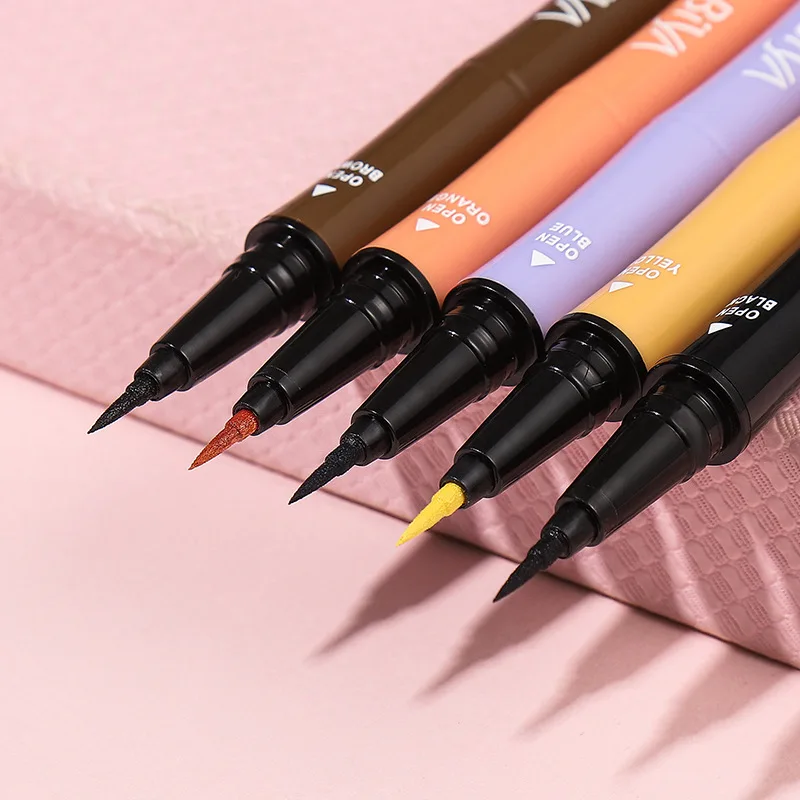 

5-color colorful long-lasting liquid eyeliner waterproof and quick-drying black pencil cosmetic eyeliner set smooth makeup tool