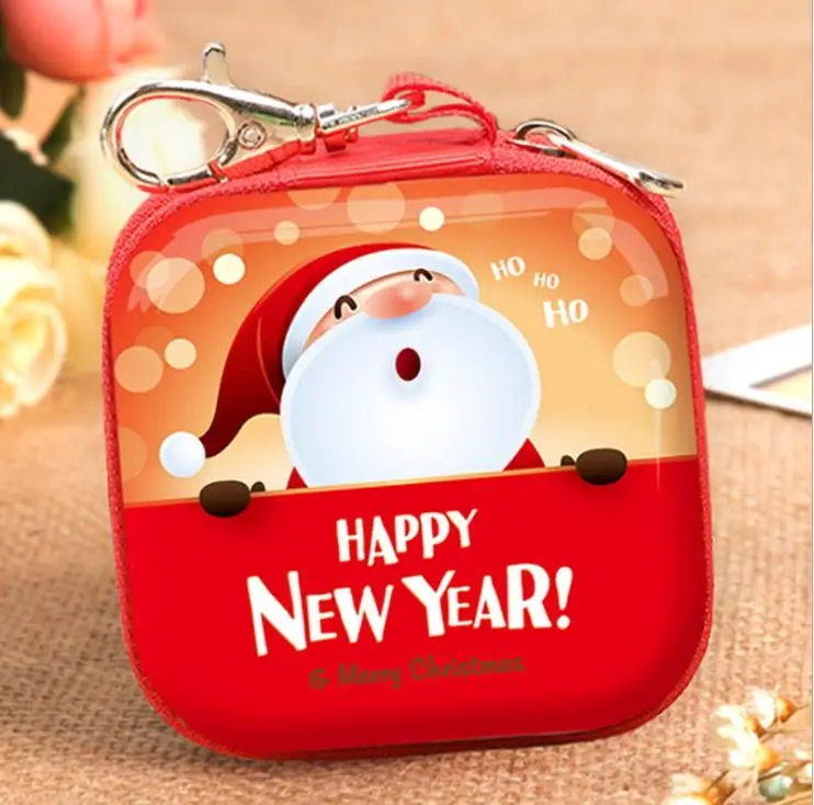 O3 Christmas Toys DIY Square Storage Box Toys For Children Toy with metal button Coin Purse Christmas tree pendant small gift - Цвет: O3