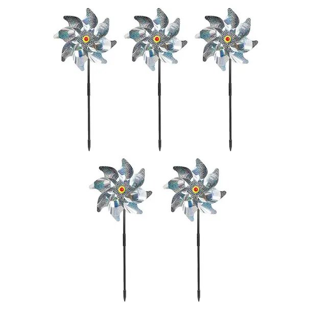 5Db Madárriasztó Szélmalmok Védelme A Kerti Gyümölcsös Udvar Tetőjének Dekorációja Madárgátló Tükrök