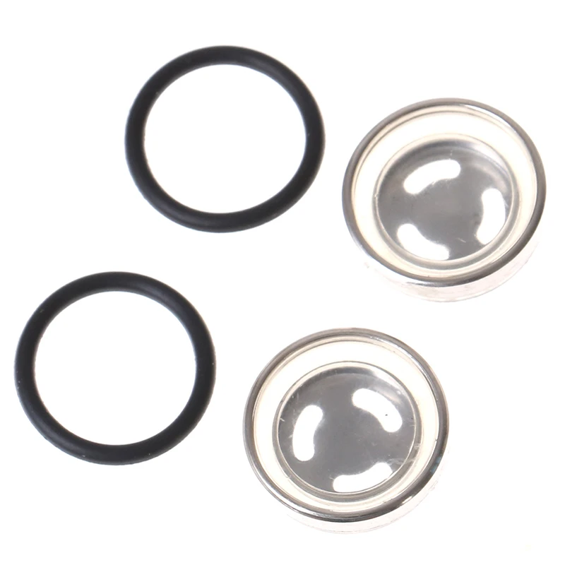2Pcs Universal 18mm Motorcycle Sight Glass Oil Sight Glass With Seal For Brake Pump Brake Cylinder