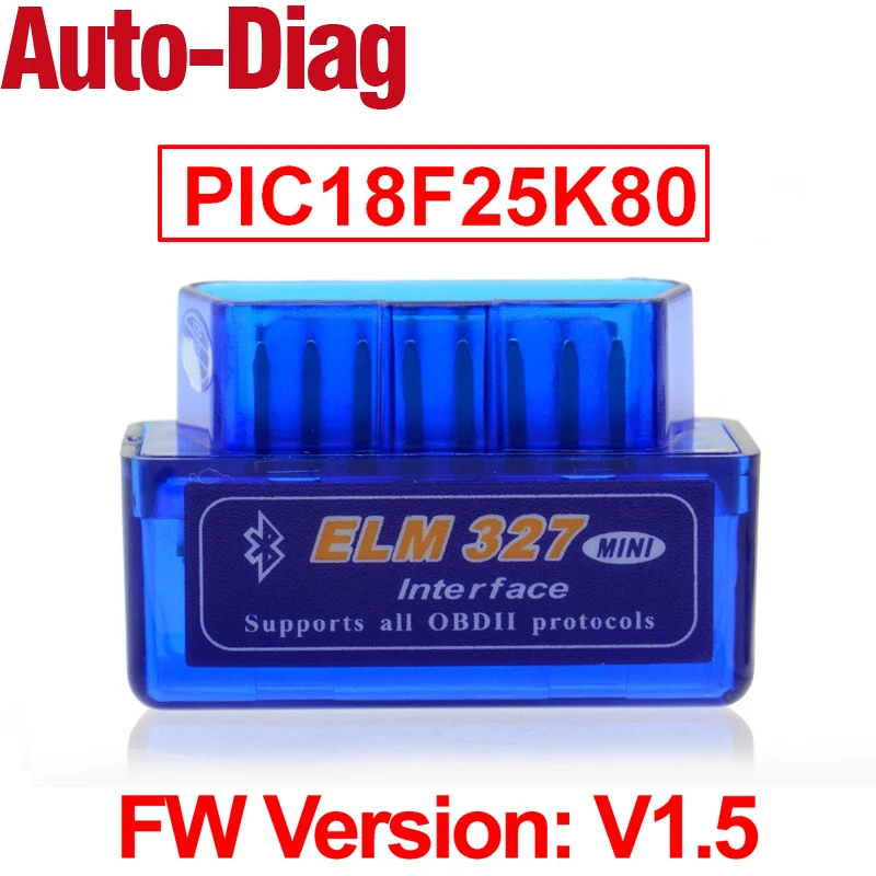 Супер Мини ELM327 Bluetooth V1.5 ELM 327 версия 1,5 с PIC18F25K80 чип OBD2 OBDII для Android Крутящий момент автомобильный код сканер