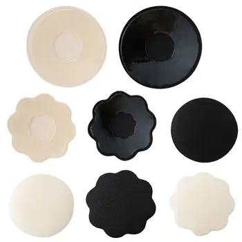 

Women Invisible Silicone Pasties Round Flower Shape Nipple Cover Reusable Adhesive Swimsuit Breast Pad Waterproof Bra Accessory