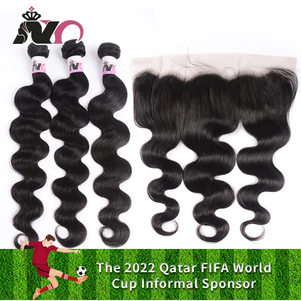 

Body Wave Bundles With Closure Human Hair Pre Plucked Bundles With Frontal The 2022 Qatar FIFA World Cup Informal Sponsor