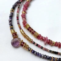 Collier en Pierre Naturelle à Facettes pour Homme et Femme, Pendentif Goutte d'Eau Bleue, Tendance, Cadeau de Noël, 2021 1