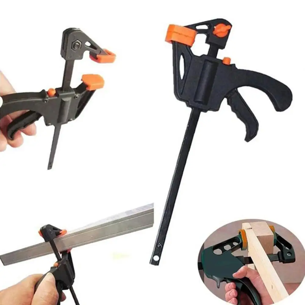 

5Pcs 4" Inch F Woodworking Clamp Clamping Device Adjustable DIY Carpentry Gadgets quick Ratchet Release Speed hand tools