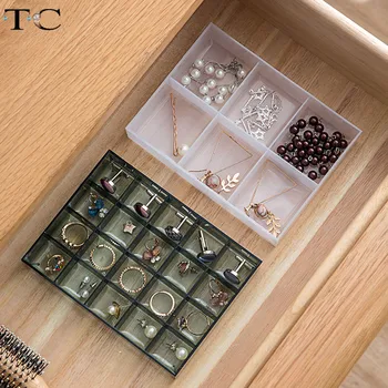 

Plastic Transparent Jewelry Box Multi Grid Jewelry Small Box Earrings Storage Box Jewelry Jewelry Box