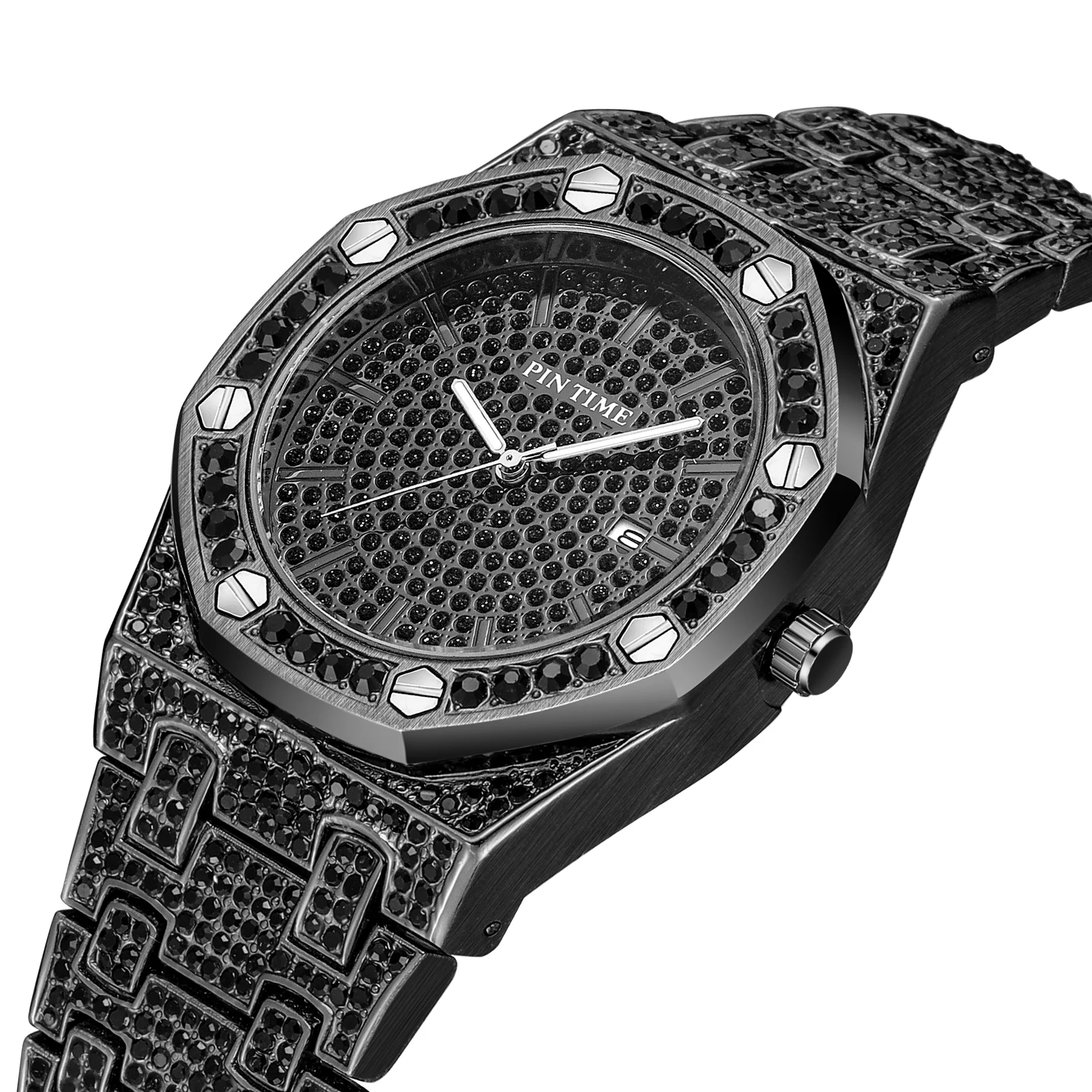 Новинка, мужские часы, Топ бренд, Роскошные, Iced Out часы, золото, алмаз, часы для мужчин, квадратные Кварцевые водонепроницаемые наручные часы, Relogio Masculino