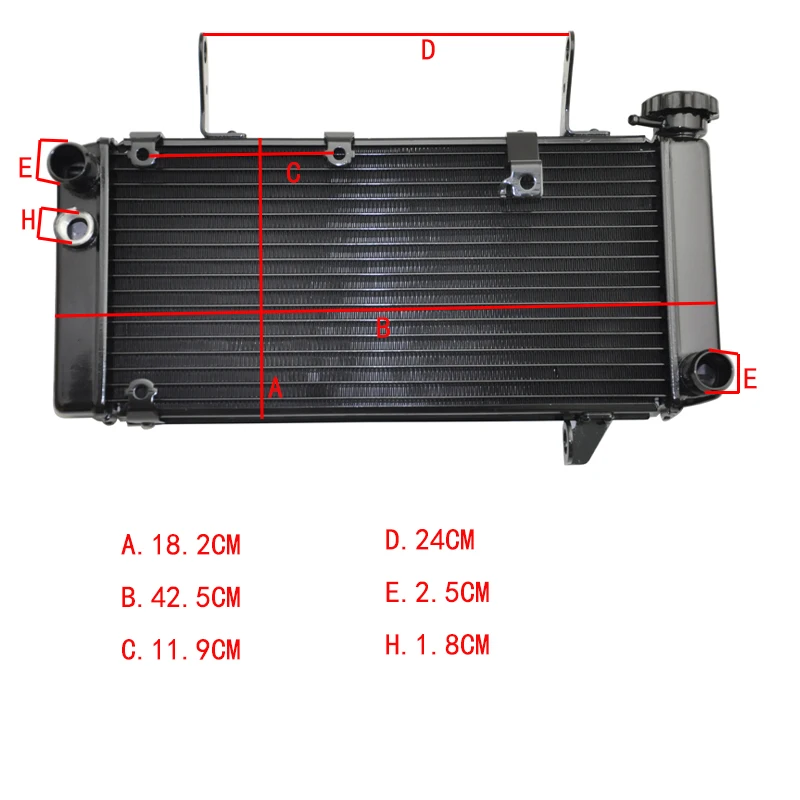MotorcycleAluminiumRadiatorReplacementEngineWaterCoolingForSuzukiSV1000SV1000S2003
