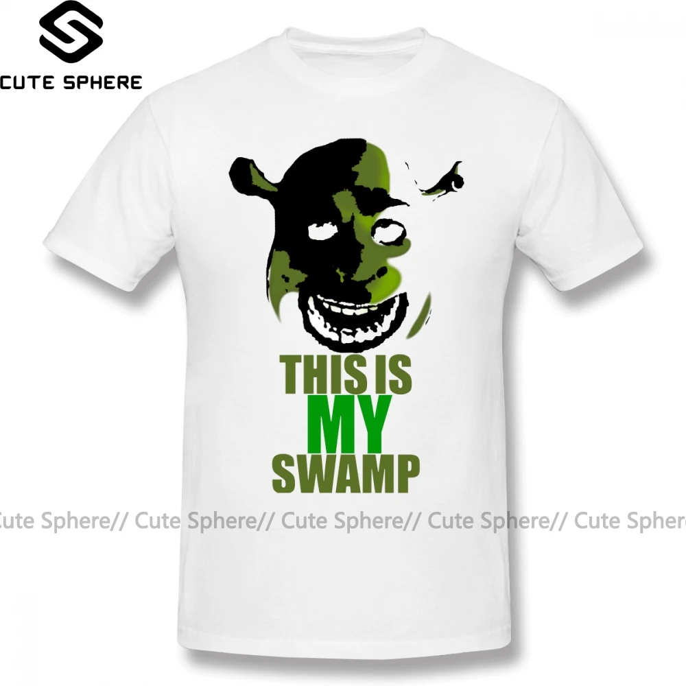 Футболка Shrek футболка с надписью This Is My Swamp Love Life Повседневная большого размера